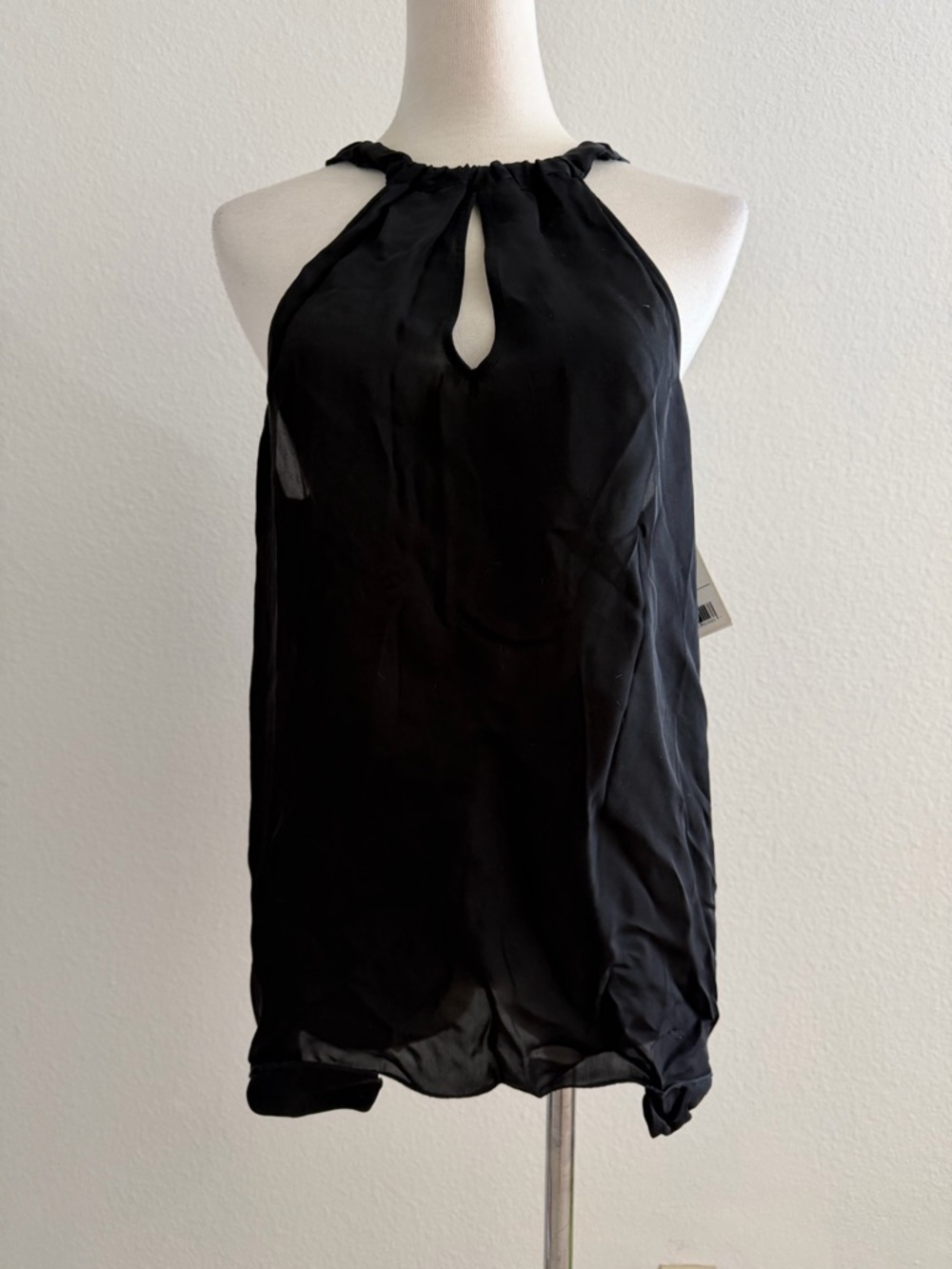 NWT J Brand Black Halter Keyhole Sleeveless Blouse Tank Top Small